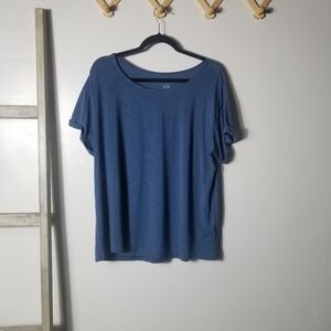 LL BEAN WOMEN'S BLUE TEE SIZE XL